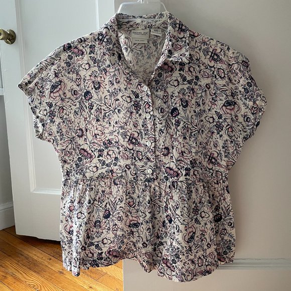 Rachel Zoe | 100% Linen Floral Blouse | Size: XS - Picture 1 of 2